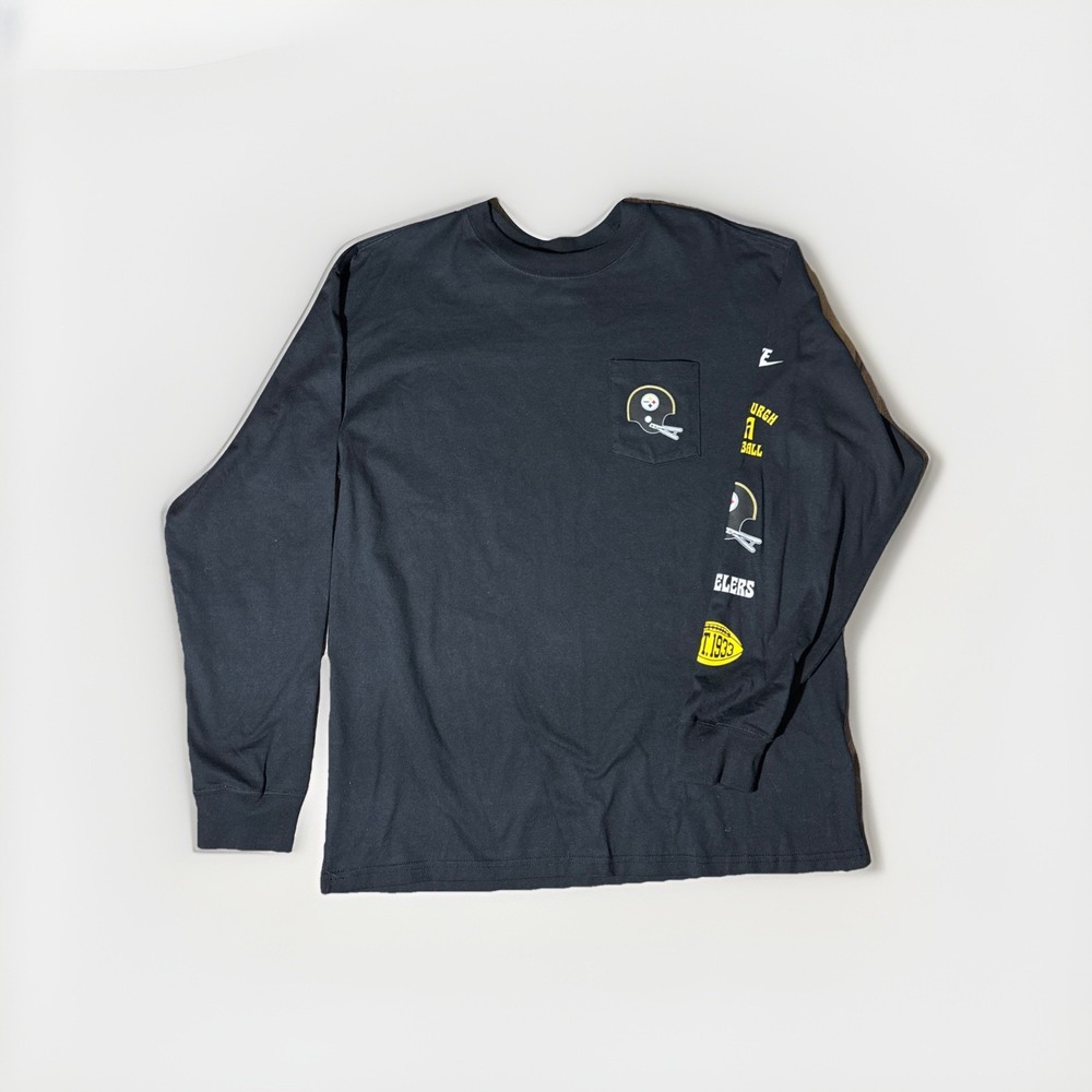 Pittsburgh Steelers Men's Medium Black Long Sleeve‎ Shirt